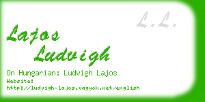 lajos ludvigh business card